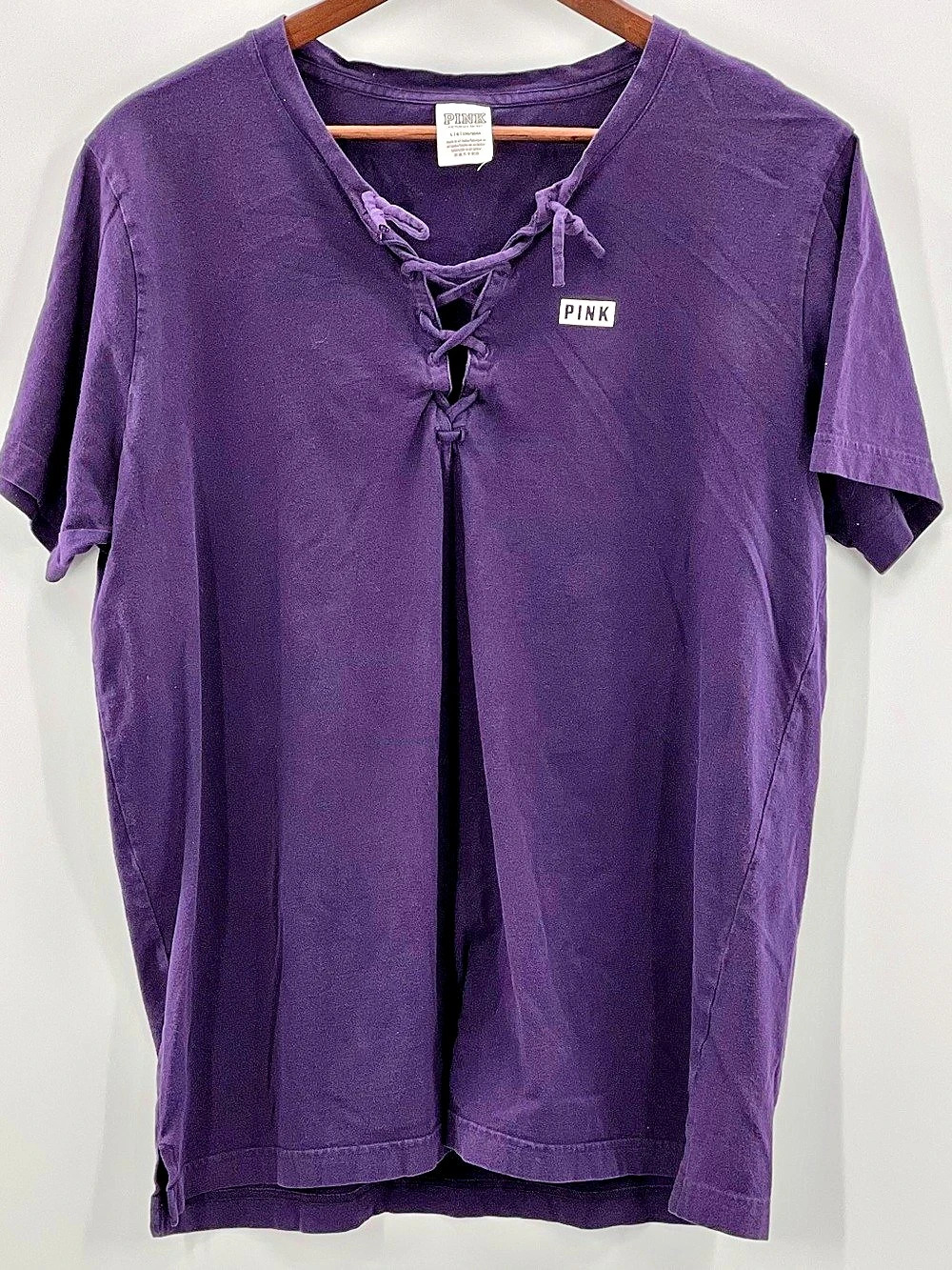 538 PINK Love Pink Graphic Tee Purple Large